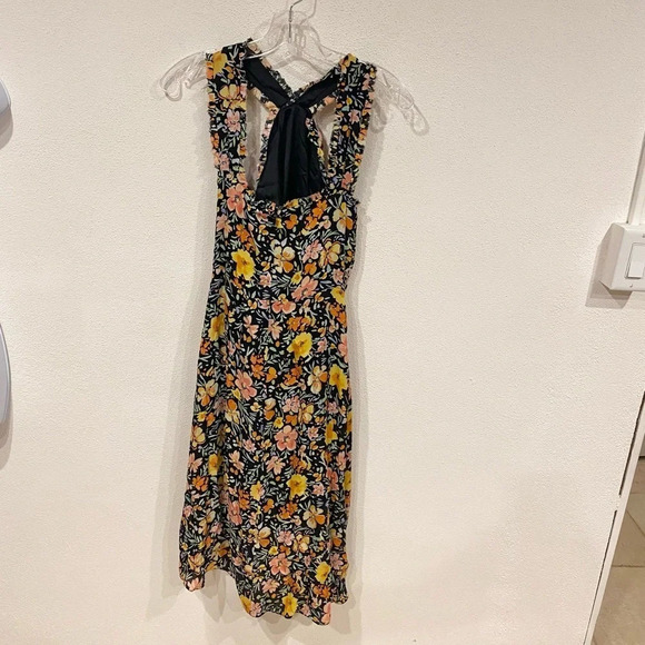 NWT Kobi Halperin Steph Floral Silk Halter Dress Size 4 - Picture 5 of 5